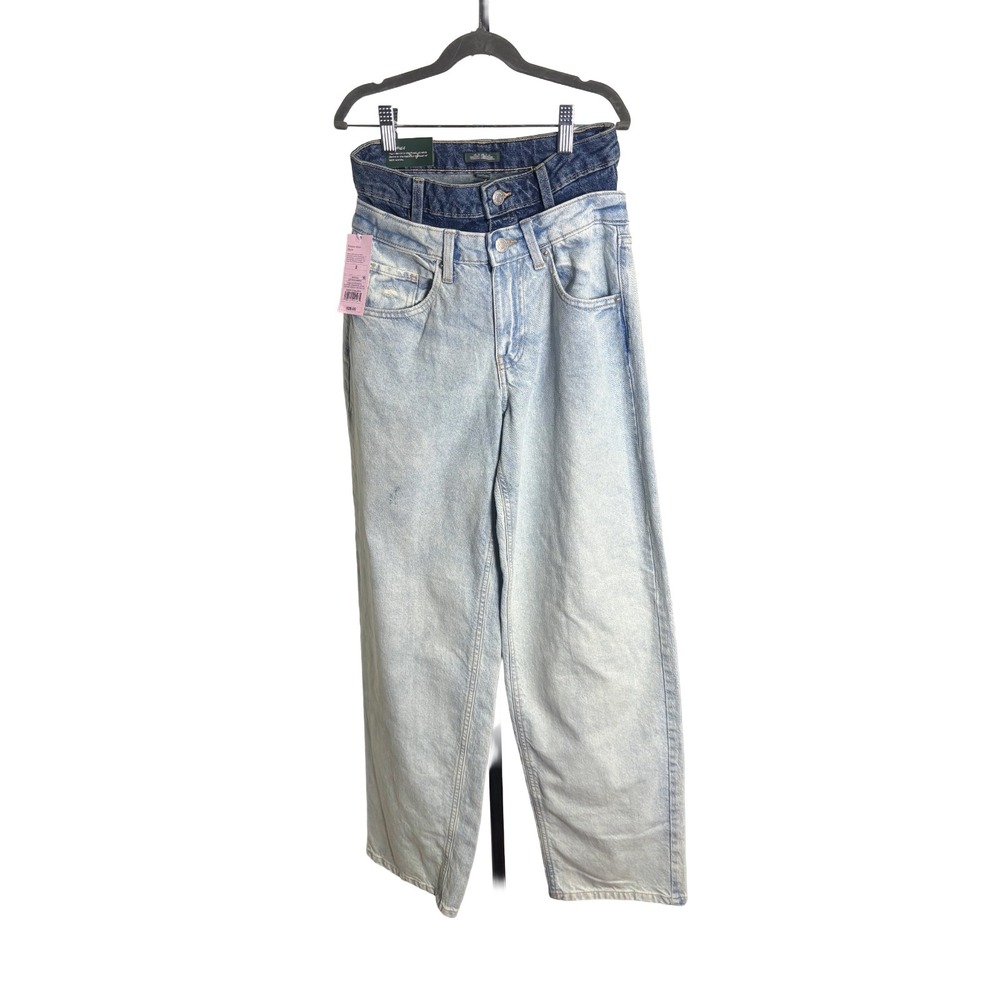 Wild Fable Light Wash Barrel Jeans High Rise Wide Leg Womens Size 2 Y2K NWT